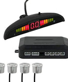 AUTOUTLET Rear Reversing Car Parking Sensors 4 Sensors Kit Audio Buzzer Alarm LED Display, DC 12 V