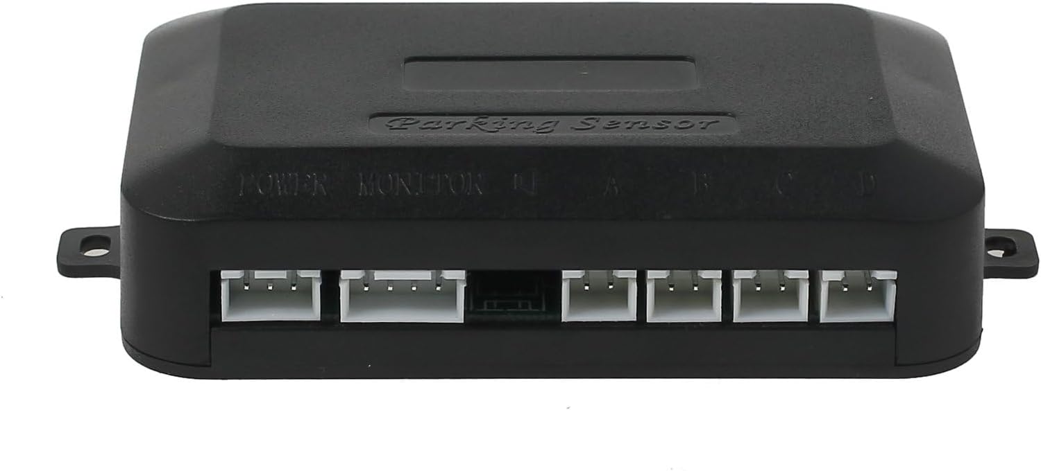 AUTOUTLET Rear Reversing Car Parking Sensors 4 Sensors Kit Audio Buzzer Alarm LED Display, DC 12 V