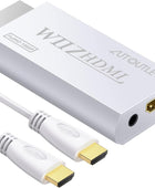 AUTOUTLET PS2 zu HDMI Konverter, PS2 zu HDMI Adapter Konverter PS2 auf HDMI Konverter mit 3,5 mm Kopfhörer Audio Buchse und 1,5m HDMI Kabel, für PS2 HDTV HDMI Monitor