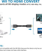 AUTOUTLET Wii to HDMI Converter 1080P 5ft/150 cm for Full HD Device, Adapter with HDMI Male Cable Output Compatible with Nintendo Wii, Wii U, HDTV, Monitor-Supports All Wii Display Modes