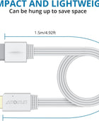 AUTOUTLET Wii to HDMI Converter 1080P 5ft/150cm for Full HD Device, Adapter with HDMI Male Cable Output Compatible with Nintendo Wii, Wii U, HDTV, Monitor-Supports All Wii Display Modes