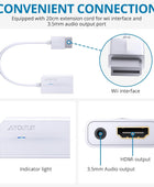 AUTOUTLET Wii to HDMI Converter 1080P for Full HD Device, Wii HDMI Adapter with 3,5mm Audio Jack&HDMI Output Compatible with Nintendo Wii, Wii U, HDTV, Monitor-Supports All Wii Display Modes 720P