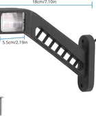 AUTOUTLET LED Begrenzungsleuchten Anhänger, 2PCS Positionsleuchten 10-30V Wasserdicht, Seitenleuchten mit Dual-E9-Mark & Gummistiel Basis, Positionsleuchte Seitenmarkierungsleuchten für LKW PKW(187mm)