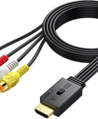 AUTOUTLET RCA to HDMI Converter 1080P/720P HD Conversion, Relive Your Childhood with Retro Games on Modern TVs, Built-in Cable, Instant Plug & Play for Wii, PSOne, PS2, N64 with 60cm Cable & HDMI Plug