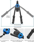 AUTOUTLET 13 Inch 2 in 1 Riveter Kit for Blind Rivets with 110 Nuts M3-M12 and 50 Blind Rivets (3.2-6.4 mm), Professional Manual Riveter