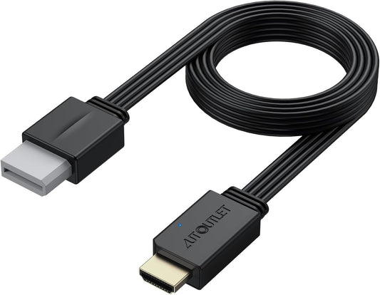AUTOUTLET Wii to HDMI Converter 1080P 5ft/150 cm for Full HD Device, Adapter with HDMI Male Cable Output Compatible with Nintendo Wii, Wii U, HDTV, Monitor-Supports All Wii Display Modes