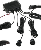 AUTOUTLET Rear Reversing Car Parking Sensors 4 Sensors Kit Audio Buzzer Alarm LED Display, DC 12 V