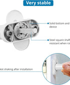 AUTOUTLET Fenstergriff Aluminium, 10PCS abschließbar Sicherheitsfenstergriffe Fensterschloss Kindersicherung mit Schloss in Stiftlänge 35mm, Gleichschließend Windows Balkontürgriffe(weiß)