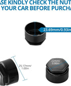 AUTOUTLET 24 PCS Black Wheel Nut Caps 17 mm Internal Diameter Universal Fit with Removal Tool & Locking Caps for Cars Prevents Rust Easy Installation