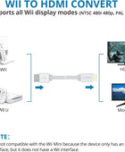 AUTOUTLET Wii to HDMI Converter 1080P 5ft/150cm for Full HD Device, Adapter with HDMI Male Cable Output Compatible with Nintendo Wii, Wii U, HDTV, Monitor-Supports All Wii Display Modes