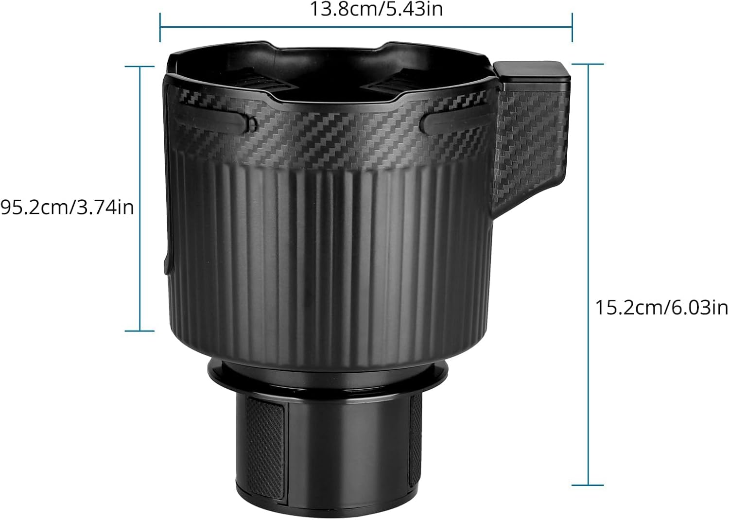 AUTOUTLET Adjustable Car Cup Holder Expander - Universal Fit for Yeti, Hydro Flask, 32/40oz & Large Bottles/Mugs (2.5"-3.9")
