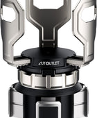 AUTOUTLET Versatile Round Cup Holder Expander ALL BLACK, Adjustable for Diameter 7.1-9.5 cm, Securely Holds Cups, Water Bottles, and Travel Mugs in Your Car