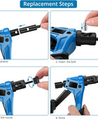 AUTOUTLET Nietmutternzange Set, Profi Hand Nietzange mit M3 M4 M5 M6 Dorne und 100pcs Nieten, 8