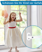 AUTOUTLET Fenstergriff Aluminium, 8 Stück abschließbar Sicherheitsfenstergriff Fensterschloss Kindersicherung mit Schloss in Stiftlänge 35mm, Gleichschließend Windows Balkontürgriff(weiß)