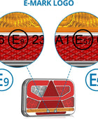 AUTOUTLET Lot de 60 feux arrière de remorque - Éclairage LED 13 broches - Câble amovible de 5 m et 5 fonctions - Éclairage de remorque de voiture et camion - Certifié E11 (pas d'éclairage de plaque