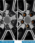 AUTOUTLET 24 PCS Black Wheel Nut Caps 17 mm Internal Diameter Universal Fit with Removal Tool & Locking Caps for Cars Prevents Rust Easy Installation