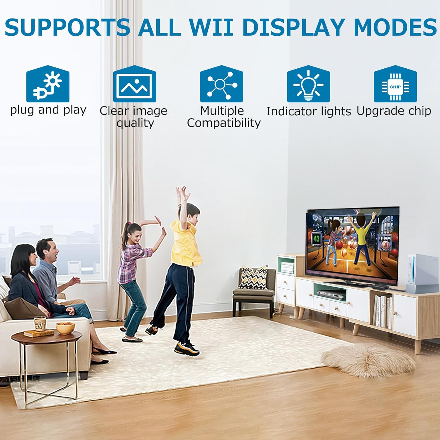 AUTOUTLET Wii Hdmi Converter Wii Adapter Hdmi Support 720P 1080P with 3.5MM Audio HD Video Output Adapter Compatible with Wii