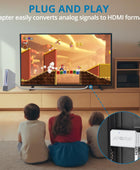 AUTOUTLET Wii to HDMI Converter 1080P 5ft/150cm for Full HD Device, Adapter with HDMI Male Cable Output Compatible with Nintendo Wii, Wii U, HDTV, Monitor-Supports All Wii Display Modes
