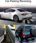 AUTOUTLET Rear Reversing Car Parking Sensors 4 Sensors Kit Audio Buzzer Alarm LED Display, DC 12 V