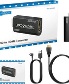 AUTOUTLET PS2 zu HDMI Konverter, PS2 zu HDMI Adapter Konverter PS2 auf HDMI Konverter mit 3,5 mm Kopfhörer Audio Buchse und 1,5m HDMI Kabel, für PS2 HDTV HDMI Monitor
