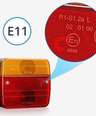 AUTOUTLET 2 x Rear Lights Taillight Set for Trailers, Wired with Screw Assembly 7.5 m Cable, 7-pin Plug, Taillights Trailer Lighting with E-standard Approved for Road Traffic