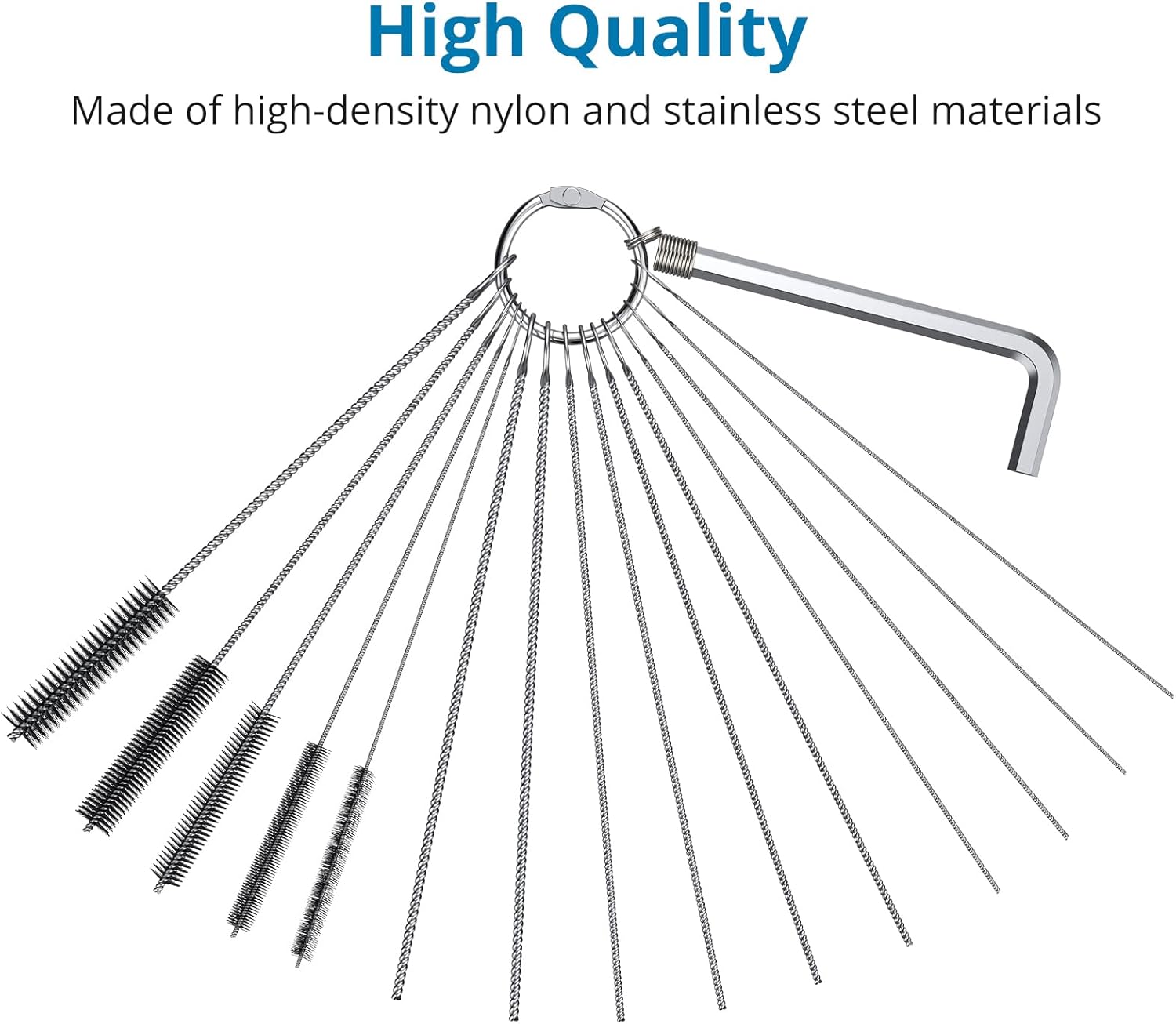 AUTOUTLET Carburetor Cleaning Kit Carb Jet Cleaning Tools Including 1PC Cleaning Tool Case, 10PCS Cleaning Needles, 5PCS Cleaning Brushes, 1 Hexwrench & 1 Cleaning Scraper for Motorcycle ATV Carb