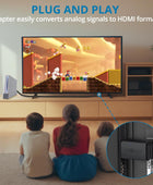 AUTOUTLET Wii to HDMI Converter 1080P 5ft/150 cm for Full HD Device, Adapter with HDMI Male Cable Output Compatible with Nintendo Wii, Wii U, HDTV, Monitor-Supports All Wii Display Modes