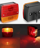 AUTOUTLET 2 x Rear Lights Taillight Set for Trailers, Wired with Screw Assembly 7.5 m Cable, 7-pin Plug, Taillights Trailer Lighting with E-standard Approved for Road Traffic