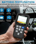 AUTOUTLET OBD2 Diagnosegerät, Unterstützt QR-Code-Scans & One Touch Batterietest-Taste, OBD EOBD Auto Diagnosegerät mit DTC-Definition, 10 Modi & 13 Sprachen, Farbbildschirm, Auto Motor Auslesegerät
