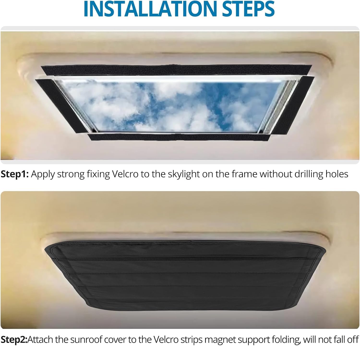 AUTOUTLET Magnetic RV Window Shade 25"x16", Blackout Camper Window Cover with Reflective Silver Coating, UV Protection & Privacy for Trailer, Motorhome, Caravan