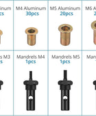 AUTOUTLET Nietmutternzange Set, Profi Hand Nietzange mit M3 M4 M5 M6 Dorne und 100pcs Nieten, 8