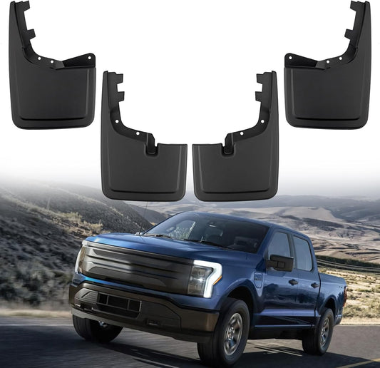 AUTOUTLET F150 2021-2025 Mud Flaps 4pc Set for Front and Rear Wheels,Easy No-Drill Installation, Durable PP+TPE Construction