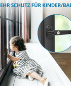 AUTOUTLET Fenstergriffe abschliessbar, 4 Stück Fenstergriff abschließbar Aluminium, Fensterschloss Fenstersicherung Kindersicherung Balkontürgriff mit Schloss in Stiftlänge 35mm für Fenster (schwarz)