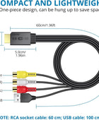 AUTOUTLET RCA to HDMI Converter 1080P/720P HD Conversion, Relive Your Childhood with Retro Games on Modern TVs, Built-in Cable, Instant Plug & Play for Wii, PSOne, PS2, N64 with 60cm Cable & HDMI Plug