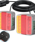AUTOUTLET Lot de 60 feux arrière de remorque - Éclairage LED 13 broches - Câble amovible de 5 m et 5 fonctions - Éclairage de remorque de voiture et camion - Certifié E11 (pas d'éclairage de plaque