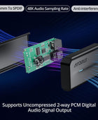 AUTOUTLET 3.5mm to Optical Converter, 48Khz Audio Sample Rate, Supports Uncompressed 2-Way PCM Digital Audio Signal Output, Built-in 1.2m 3.5mm Cable, Suitable for Laptop, Computer, Projector, etc