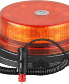 AUTOUTLET LED Rotating Flashing Amber Beacon | 12LED 10V-30V Magnetic Flashing Beacon Warning Light | Emergency Vehicle Safety Light CE, ROHS, ECE R10 R65 Certified for Trucks and Forklifts