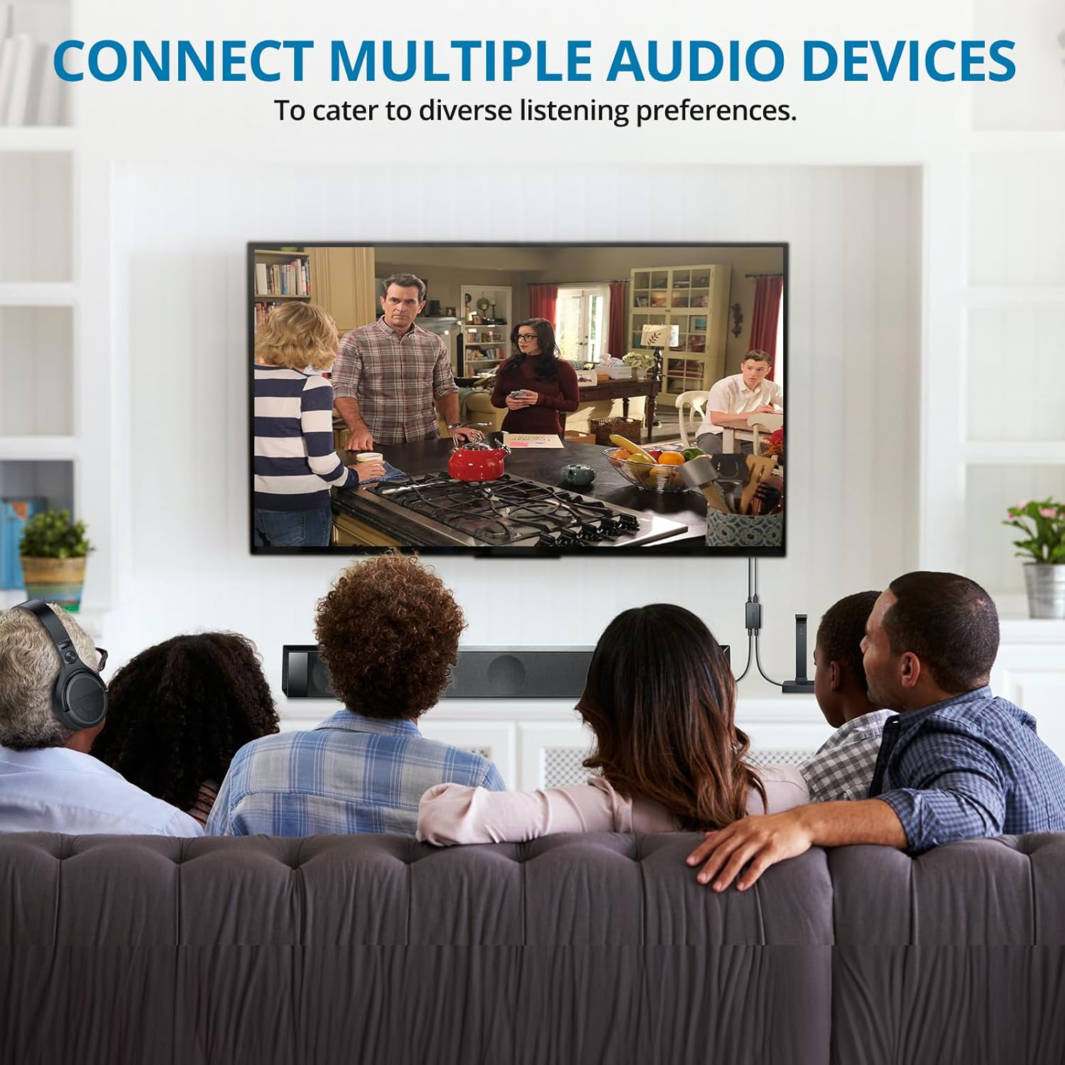AUTOUTLET 1 in 2 Out Fiber Optic Splitter, Digital Optical Audio Splitter Supports PCM2.0, DTS, Dolby-AC3, Compatible with HDTV, PS4, Xbox & Home Theater Systems