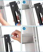 Nietzange Set, AUTOUTLET 86 Stück Nietmutternzange Set Gewindeeinsatz Nietpistolen Werkzeug, mit M3 M4 M5 M6 M8 Dorne und 80PCS Nietmuttern, 10
