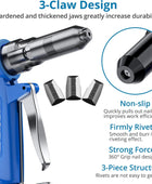 AUTOUTLET Pneumatic Rivet Gun Kit Heavy-Duty Riveter 4 Sizes Air Hydraulic Riveting Tool for Manufacturing Fields
