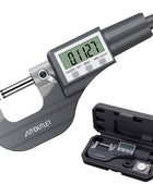 AUTOUTLET Micrometer Digitale Bügelmessschraube 0-25mm/ 0.001mm, Hohe Präzision LCD Digitale Mikrometer Mikrometerschieber Länge Messwerkzeug Mikrometer 0.001mm(0.00005