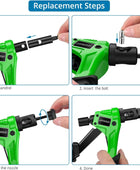 AUTOUTLET Nietmutternzange Set, Profi Hand Nietzange mit M3 M4 M5 M6 Dorne und 100pcs Nieten, 8