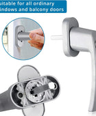 AUTOUTLET Fenstergriffe abschliessbar, 4 Stück Fenstergriff abschließbar Aluminium in Stiftlänge 35mm, Fenstersicherung Balkontürgriff kindersicherung mit Schlüsseln und Schrauben für Fenster (grau)