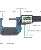 AUTOUTLET Micrometer Digitale Bügelmessschraube 25-50mm/ 0.001mm, Hohe Präzision LCD Digitale Mikrometer Mikrometerschieber Länge Messwerkzeug Mikrometer 0.001mm(0.00005