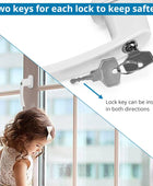 AUTOUTLET Fenstergriff Aluminium, 10PCS abschließbar Sicherheitsfenstergriffe Fensterschloss Kindersicherung mit Schloss in Stiftlänge 35mm, Gleichschließend Windows Balkontürgriffe(weiß)