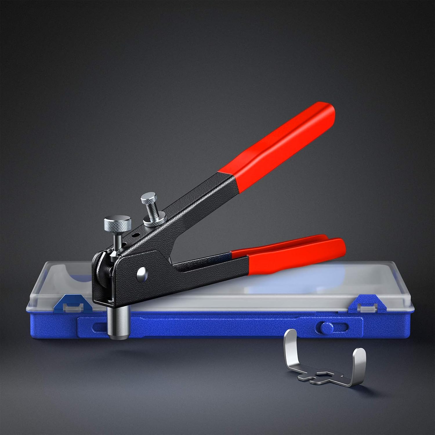 Nietzange Set, AUTOUTLET 86 Stück Nietmutternzange Set Gewindeeinsatz Nietpistolen Werkzeug, mit M3 M4 M5 M6 M8 Dorne und 80PCS Nietmuttern, 10" Nietzange Gewinde Blindnietzange vernieten Kit-Rot