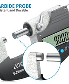 AUTOUTLET 0-25mm ABS Stainless Steel Multifunction Digital LCD Display Micrometer 0.001mm Electronic Micrometer Caliper