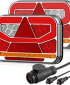 AUTOUTLET Lot de 60 feux arrière de remorque - Éclairage LED 13 broches - Câble amovible de 5 m et 5 fonctions - Éclairage de remorque de voiture et camion - Certifié E11 (pas d'éclairage de plaque