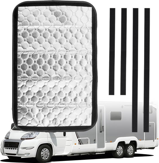 AUTOUTLET Magnetic RV Window Shade 25"x16", Blackout Camper Window Cover with Reflective Silver Coating, UV Protection & Privacy for Trailer, Motorhome, Caravan
