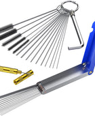 AUTOUTLET Carburetor Cleaning Kit Carb Jet Cleaning Tools Including 1PC Cleaning Tool Case, 10PCS Cleaning Needles, 5PCS Cleaning Brushes, 1 Hexwrench & 1 Cleaning Scraper for Motorcycle ATV Carb